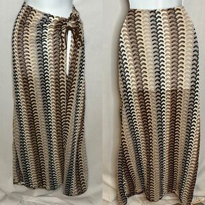 πΌ 3/$25 Striped Crochet Beach Cover Up Maxi Skirt size Extra Large